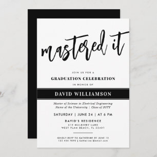 Modern Master's Degree Afstuderen Beheerde het Kaart