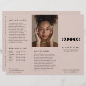 Modern Mauve Moon Phases Elegante drievoudige broc (Voorkant / Achterkant)