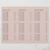 Modern Mauve Moon Phases Elegante drievoudige broc (Achterkant)