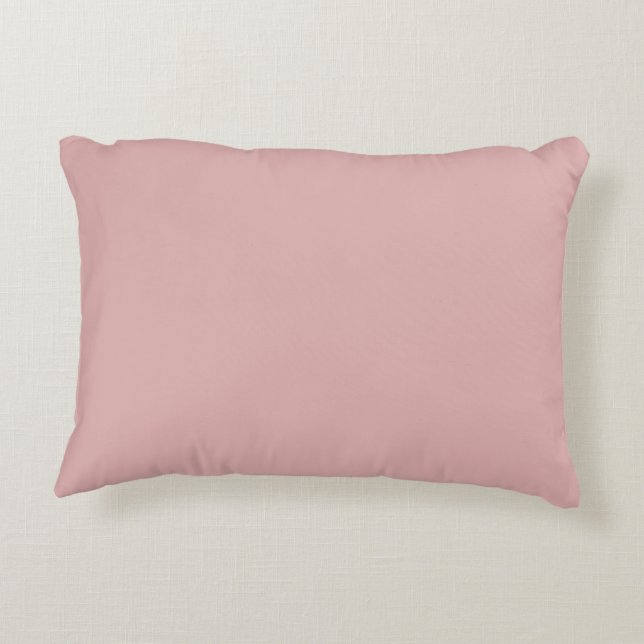 Modern mauve roze Plain Solid Kleur Accent Kussen (Achterkant)