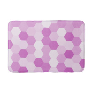 Modern Mauve zeshoekig geometrisch patroon Badmat