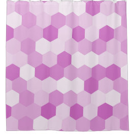 Modern Mauve zeshoekig geometrisch patroon Douchegordijn
