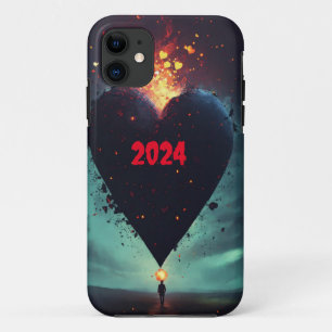 Modern Maven: Man van 2024 Chic T-shirt Design iPhone 11 Hoesje