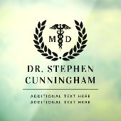 Modern MD Doctor of Medicine Med School Afstuderen Raamsticker (Vel 3)