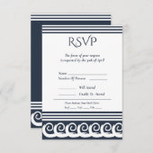 Modern Meander RSVP Kaartje (Voorkant / Achterkant)