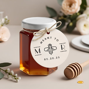 Modern Meant to Bee Honey Wedding Favor Rubberstempel