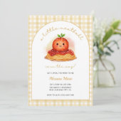 Modern Meatball Italian Baby Shower Invitation (Debout devant)