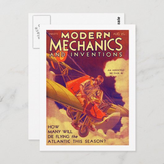 "Modern Mechanix" 1931 Tijdschrift Hoesje Briefkaart (Voorkant / Achterkant)