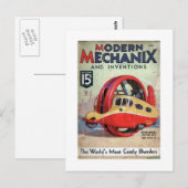 modern Mechanix-magazine Briefkaart (Voorkant / Achterkant)