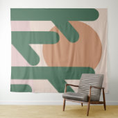 Modern medio-cactus Art Earthy Patroon Wandkleed (In Situ (horizontaal))