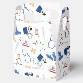 Modern Medisch Arts Verpleegkundige Patroon Bedankdoosjes (Geopend)