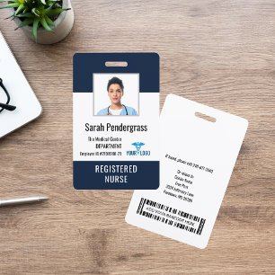 Modern Medisch Centrum Verpleegster Foto ID Badge