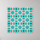 Modern Mediterranean Star Tile Pattern Accent Pill Canvas Afdruk (Voorkant)