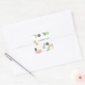 modern , meetkundig pastel bedankt vierkante sticker (Envelop)