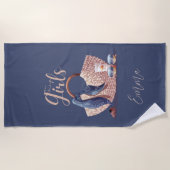 Modern Meisjesreis Monogram Strandlaken (Voorkant)