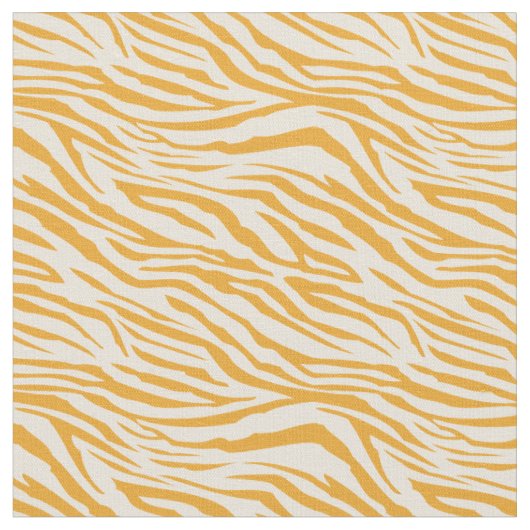 Modern Mellow Yellow Ivory Zebra Pattern Stof (Close Up)