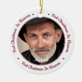 Modern Memorial 2 Eerste Kerstmis in de hemel Keramisch Ornament (Voorkant)