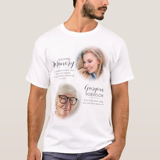 Modern Memorial before & After Photo T-Shirt (Voorkant)