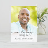 Modern Memorial Funeral Celebration of Life Photo Programma (Staand voorkant)