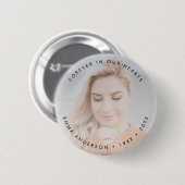 Modern Memorial Keepomwille Funeral Tribute Foto Ronde Button 5,7 Cm (Voorkant /achterkant)