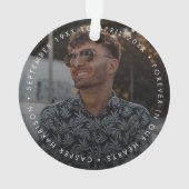 Modern Memorial Keepomwille Sympathie Foto Ornament (achterkant)