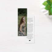 Modern Memorial Photo Funeral Poem Bookmark (Bureau)