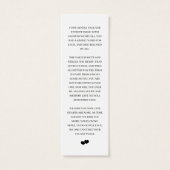 Modern Memorial Photo Funeral Poem Bookmark (Dos)