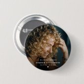Modern Memorial Photo Keepsake Ronde Button 5,7 Cm (Voorkant /achterkant)