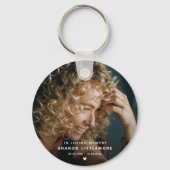 Modern Memorial Photo Keepsake Sleutelhanger (Achterkant)