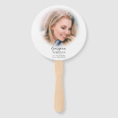 Modern Memorial voor en na foto Handwaaier (Achterkant)