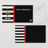 Modern Menorah Visitekaartje (Voorkant / Achterkant)