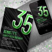 Modern Mens 35e anniversaire Invitation