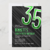 Modern Mens 35e anniversaire Invitation (Devant)