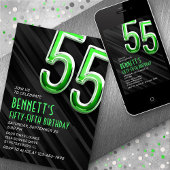 Modern Mens 55e anniversaire Invitation