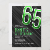 Modern Mens 65e anniversaire Invitation (Devant)
