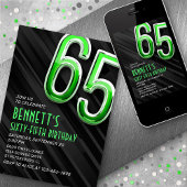 Modern Mens 65e anniversaire Invitation