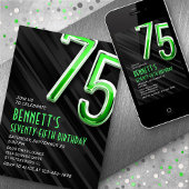 Modern Mens 75e anniversaire Invitation