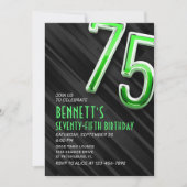 Modern Mens 75e anniversaire Invitation (Devant)