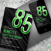 Modern Mens 85e anniversaire Invitation