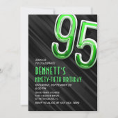 Modern Mens 95e anniversaire Invitation (Devant)