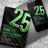 Modern Mens Invitation 25e anniversaire