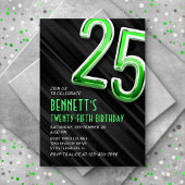 Modern Mens Invitation 25e anniversaire