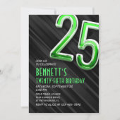 Modern Mens Invitation 25e anniversaire (Devant)