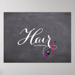 Modern Menu Bord Haarstylist Poster