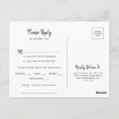 Modern Menu Keuze RSVP Briefkaart (Achterkant)