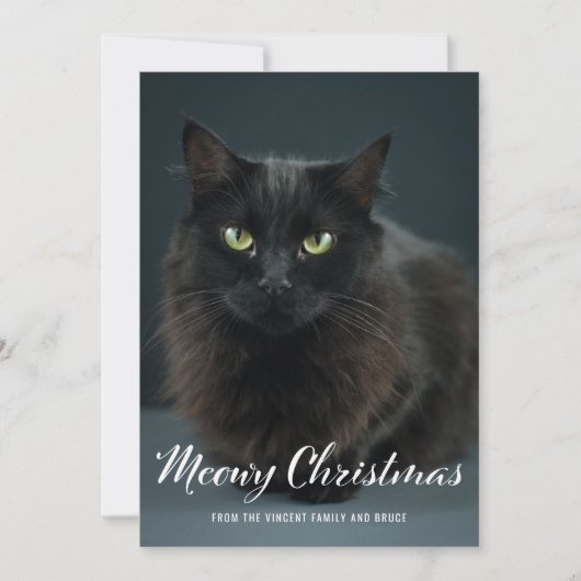 Modern Meowy-kerstkaartje (Voorkant)