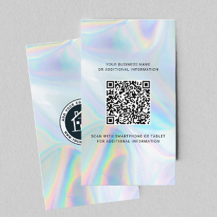 Modern merk en QR-code holografisch Visitekaartje
