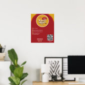 Modern Merk Peanut Butter Custom Logo | QR-code Poster (Thuiskantoor)