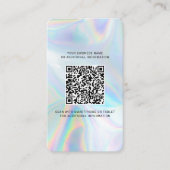 Modern merk QR Code Holographic Custom Visitekaartje (Voorkant)