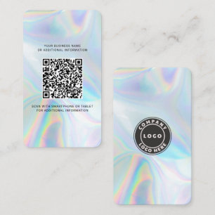Modern merk QR Code Holographic Custom Visitekaartje